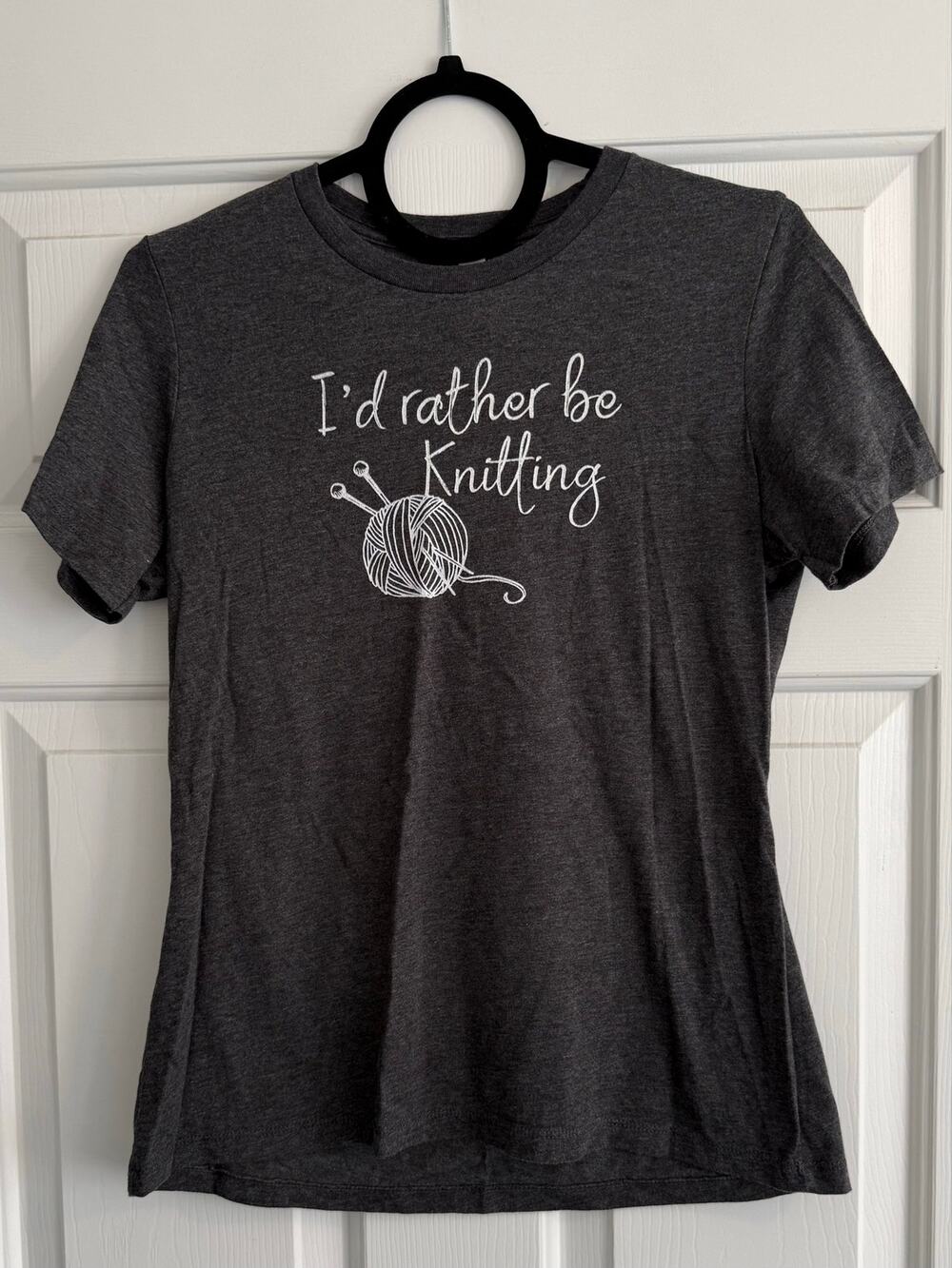 Women’s Small “I’d rather be knitting” shirt